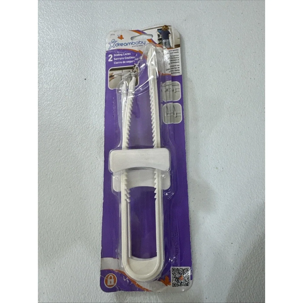 2 Sliding Cabinet Child Safety Locks - U Shaped for Knobs & Handles by Dreambaby